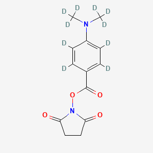 molecular formula C13H14N2O4 B587020 DMABA-d10 NHS ester CAS No. 1175002-05-7