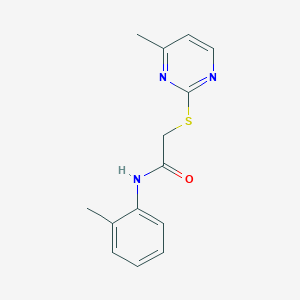molecular formula C14H15N3OS B5870226 N-(2-methylphenyl)-2-[(4-methylpyrimidin-2-yl)sulfanyl]acetamide 