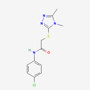 molecular formula C12H13ClN4OS B5870245 N-(4-Chlorophenyl)-2-((4,5-dimethyl-4H-1,2,4-triazol-3-yl)thio)acetamide 