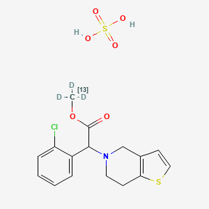 molecular formula C16H18ClNO6S2 B587025 rac Clopidogrel-13C,d3 Hydrogen Sulfate CAS No. 1246814-55-0