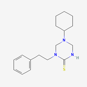 molecular formula C17H25N3S B5870299 5-cyclohexyl-1-phenethyl-1,3,5-triazinane-2-thione 