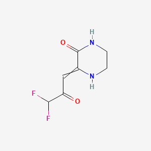 molecular formula C7H8F2N2O2 B587031 3-(3,3-Difluoro-2-oxopropylidene)piperazin-2-one CAS No. 147917-04-2