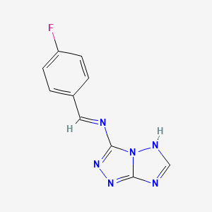 molecular formula C10H7FN6 B5870433 N-[(E)-1-(4-FLUOROPHENYL)METHYLIDENE]-N-(7H-[1,2,4]TRIAZOLO[4,3-B][1,2,4]TRIAZOL-3-YL)AMINE 