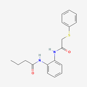 molecular formula C18H20N2O2S B5870511 N-(2-{[(phenylsulfanyl)acetyl]amino}phenyl)butanamide 