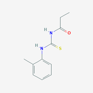molecular formula C11H14N2OS B5870530 N-[(2-methylphenyl)carbamothioyl]propanamide 