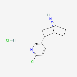 molecular formula C11H14Cl2N2 B587060 Epibatidine hydrochloride CAS No. 152885-09-1