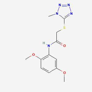 molecular formula C12H15N5O3S B5870635 N-(2,5-dimethoxyphenyl)-2-(1-methyltetrazol-5-yl)sulfanylacetamide 