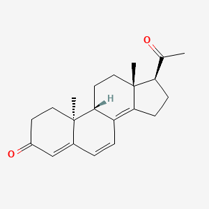 molecular formula C21H26O2 B587064 9beta,10alpha-Pregna-4,6,8(14)-triene-3,20-dione CAS No. 23035-53-2