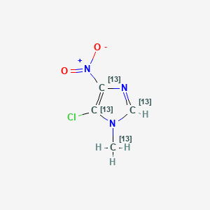 molecular formula C4H4ClN3O2 B587073 5-Chloro-1-methyl-4-nitroimidazole-13C4 CAS No. 1391052-79-1
