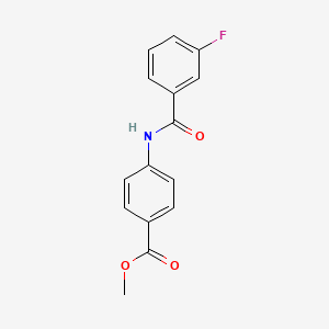 molecular formula C15H12FNO3 B5870753 METHYL 4-(3-FLUOROBENZAMIDO)BENZOATE 