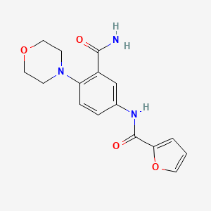 molecular formula C16H17N3O4 B5870785 N-(3-carbamoyl-4-morpholin-4-ylphenyl)furan-2-carboxamide 