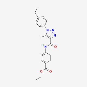 molecular formula C21H22N4O3 B5870875 ethyl 4-[1-(4-ethylphenyl)-5-methyl-1H-1,2,3-triazole-4-amido]benzoate CAS No. 904813-61-2