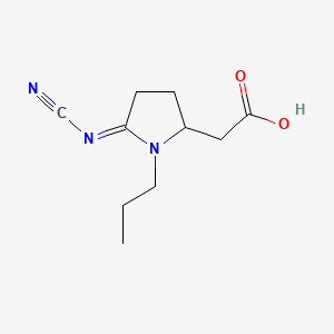 molecular formula C10H15N3O2 B587088 2-(5-Cyanoimino-1-propylpyrrolidin-2-yl)acetic acid CAS No. 1246833-75-9
