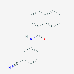 molecular formula C18H12N2O B5870891 N-(3-cyanophenyl)naphthalene-1-carboxamide 