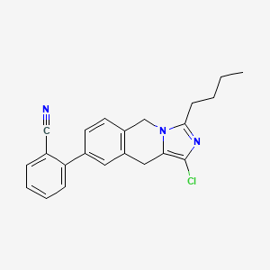 molecular formula C22H20ClN3 B587091 3-Butyl-1-chloro-5,10-dihydro-8-(2-cyanophenyl)imidazol-[1,5-b]isoquinoline CAS No. 1246814-77-6