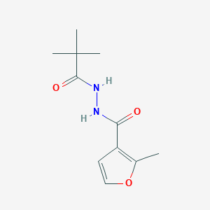 molecular formula C11H16N2O3 B5870965 N'-(2,2-dimethylpropanoyl)-2-methylfuran-3-carbohydrazide 