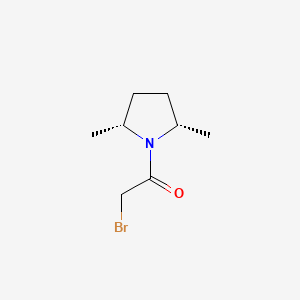 molecular formula C8H14BrNO B587097 2-Bromo-1-((2R,5S)-2,5-dimethylpyrrolidin-1-yl)ethanone CAS No. 157905-03-8