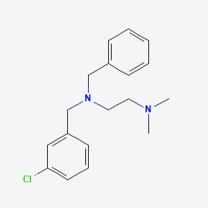 molecular formula C18H23ClN2 B5870985 N'-benzyl-N'-[(3-chlorophenyl)methyl]-N,N-dimethylethane-1,2-diamine 