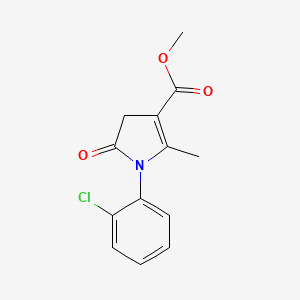 molecular formula C13H12ClNO3 B5870991 methyl 1-(2-chlorophenyl)-5-methyl-2-oxo-3H-pyrrole-4-carboxylate 