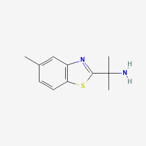 molecular formula C11H14N2S B587100 2-(5-Methylbenzo[d]thiazol-2-yl)propan-2-amine CAS No. 157763-30-9