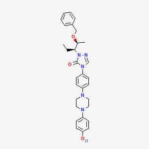 molecular formula C30H35N5O3 B587101 1-((2S,3S)-2-(Benzyloxy)pentan-3-yl)-4-(4-(4-(4-hydroxyphenyl)piperazin-1-yl)phenyl)-1H-1,2,4-triazol-5(4H)-one CAS No. 184177-83-1