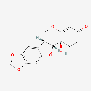 molecular formula C16H14O6 B587102 (1R,12R,13S)-13-hydroxy-5,7,11,19-tetraoxapentacyclo[10.8.0.02,10.04,8.013,18]icosa-2,4(8),9,17-tetraen-16-one CAS No. 210537-05-6