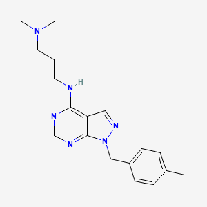 molecular formula C18H24N6 B5871027 N,N-dimethyl-N'-[1-(4-methylbenzyl)-1H-pyrazolo[3,4-d]pyrimidin-4-yl]propane-1,3-diamine 