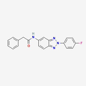 molecular formula C20H15FN4O B5871037 N-[2-(4-fluorophenyl)benzotriazol-5-yl]-2-phenylacetamide 