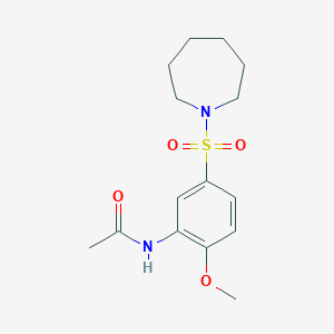 molecular formula C15H22N2O4S B5871106 N-[5-(azepan-1-ylsulfonyl)-2-methoxyphenyl]acetamide 