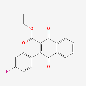 molecular formula C19H13FO4 B5871168 Ethyl 3-(4-fluorophenyl)-1,4-dioxonaphthalene-2-carboxylate 
