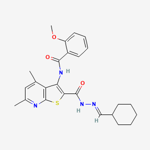 molecular formula C25H28N4O3S B5871258 N-(2-{[(2E)-2-(CYCLOHEXYLMETHYLENE)HYDRAZINO]CARBONYL}-4,6-DIMETHYLTHIENO[2,3-B]PYRIDIN-3-YL)-2-METHOXYBENZAMIDE 