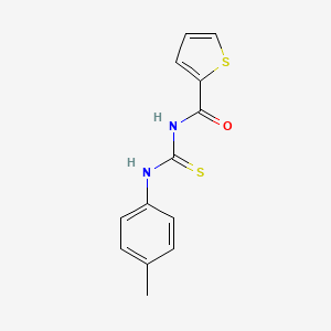 molecular formula C13H12N2OS2 B5871297 N-[(4-methylphenyl)carbamothioyl]thiophene-2-carboxamide 