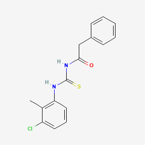 molecular formula C16H15ClN2OS B5871301 N-[(3-chloro-2-methylphenyl)carbamothioyl]-2-phenylacetamide 