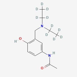 molecular formula C13H20N2O2 B587134 3-Diethylamino Acetaminophen-d10 CAS No. 1794789-22-2