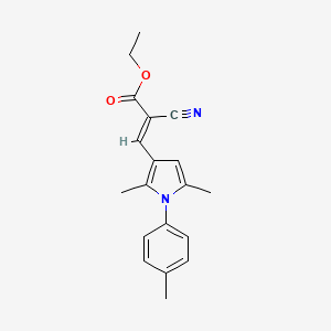 molecular formula C19H20N2O2 B5871396 ethyl (2E)-2-cyano-3-[2,5-dimethyl-1-(4-methylphenyl)-1H-pyrrol-3-yl]prop-2-enoate 