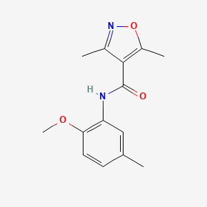 molecular formula C14H16N2O3 B5871431 N-(2-methoxy-5-methylphenyl)-3,5-dimethyl-1,2-oxazole-4-carboxamide 