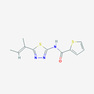 molecular formula C11H11N3OS2 B5871486 N-[5-[(E)-but-2-en-2-yl]-1,3,4-thiadiazol-2-yl]thiophene-2-carboxamide 