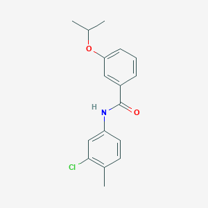 molecular formula C17H18ClNO2 B5871513 N-(3-chloro-4-methylphenyl)-3-(propan-2-yloxy)benzamide 