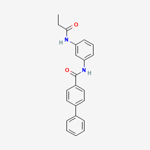 molecular formula C22H20N2O2 B5871534 N-[3-(propanoylamino)phenyl]biphenyl-4-carboxamide 