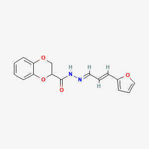 molecular formula C16H14N2O4 B5871577 N'-[(1E,2E)-3-(furan-2-yl)prop-2-en-1-ylidene]-2,3-dihydro-1,4-benzodioxine-2-carbohydrazide 