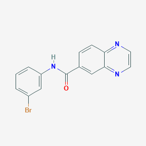 molecular formula C15H10BrN3O B5871617 N-(3-bromophenyl)quinoxaline-6-carboxamide 
