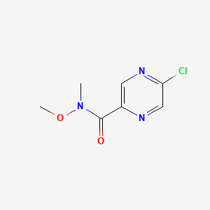 molecular formula C7H8ClN3O2 B587167 5-Chloro-N-methoxy-N-methyl-2-pyrazinecarboxamide CAS No. 1211533-01-5