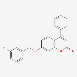 molecular formula C22H15FO3 B5871672 7-[(3-FLUOROPHENYL)METHOXY]-4-PHENYL-2H-CHROMEN-2-ONE 