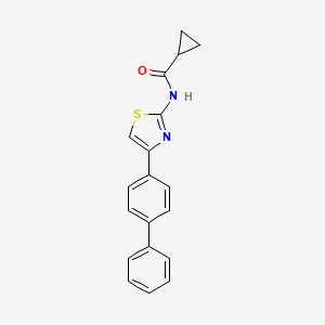 molecular formula C19H16N2OS B5871713 N-[4-(biphenyl-4-yl)-1,3-thiazol-2-yl]cyclopropanecarboxamide 