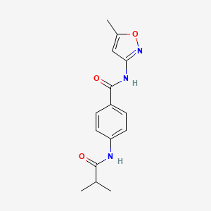 molecular formula C15H17N3O3 B5871715 N-(5-METHYL-1,2-OXAZOL-3-YL)-4-(2-METHYLPROPANAMIDO)BENZAMIDE 