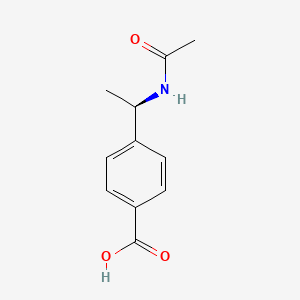 molecular formula C11H13NO3 B587175 4-[(1R)-1-(Acetylamino)ethyl]benzoic acid CAS No. 859163-61-4