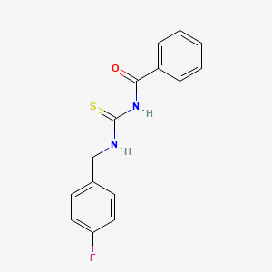 molecular formula C15H13FN2OS B5871755 N-[(4-fluorobenzyl)carbamothioyl]benzamide 