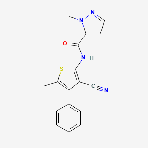 molecular formula C17H14N4OS B5871772 N-(3-cyano-5-methyl-4-phenylthiophen-2-yl)-1-methyl-1H-pyrazole-5-carboxamide 