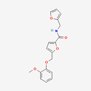 molecular formula C18H17NO5 B5871784 N-[(FURAN-2-YL)METHYL]-5-[(2-METHOXYPHENOXY)METHYL]FURAN-2-CARBOXAMIDE 