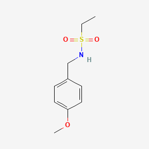 molecular formula C10H15NO3S B5871812 N-[(4-METHOXYPHENYL)METHYL]ETHANE-1-SULFONAMIDE 